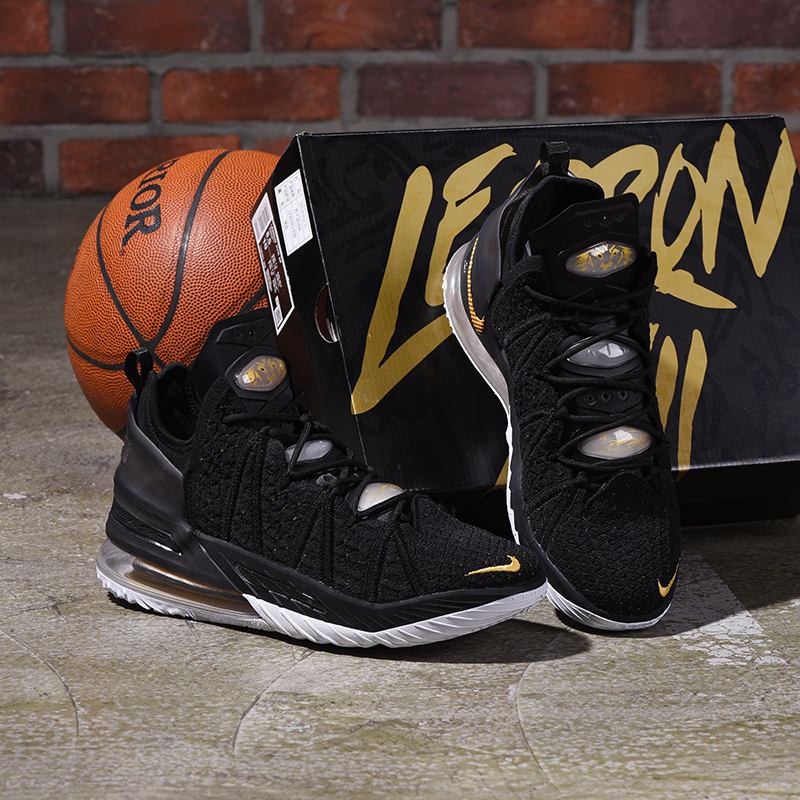 Nike LeBron 18 Black Gold Shoes